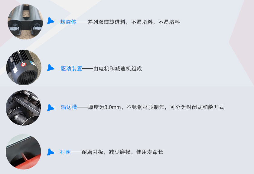 雙螺旋給料機細節(jié)與結(jié)構(gòu)